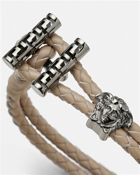 18kt versace medusa armband|versace braided leather bracelets.